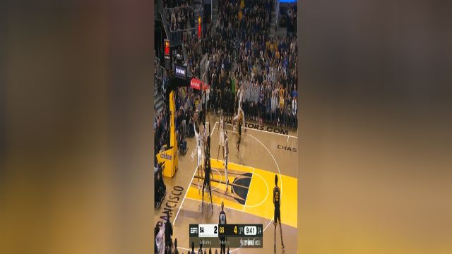 【2023年11月25日 马刺vs勇士集锦】皓篮球:文班亚马收臂扣篮 头一回看着扣篮还得收着点的