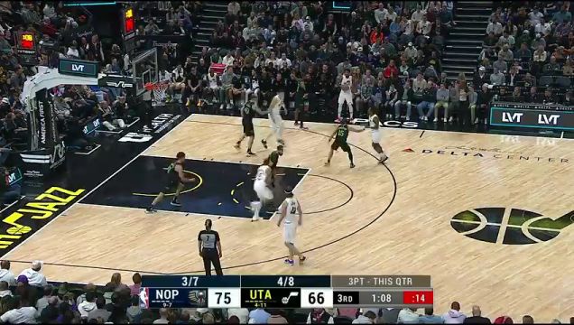 【2023年11月26日】鵜鶘vs爵士第3節(jié)中文解說錄像回放