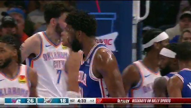 【2023年11月26日】NBA常規(guī)賽:76人vs雷霆第1節(jié)英文原聲錄像回放