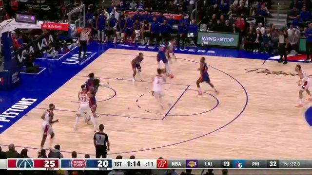 【2023年11月28日】NBA常規(guī)賽:奇才vs活塞第1節(jié)英文原聲錄像回放
