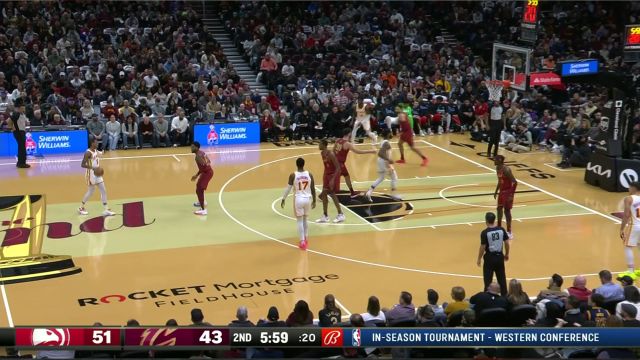 【2023年11月29日 老鹰vs骑士集锦】还是米球王的单打靠谱 米切尔长驱直入打成2+1