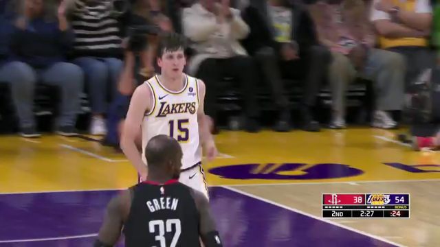 【2023年12月03日】NBA常規(guī)賽：火箭vs湖人第2節(jié)英文原聲錄像回放
