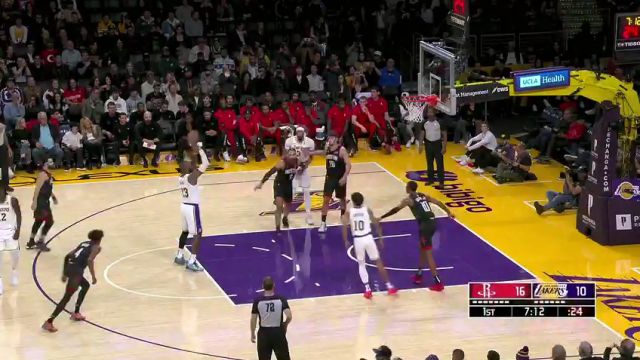 【2023年12月03日】NBA常規(guī)賽：火箭vs湖人第1節(jié)中文解說錄像回放