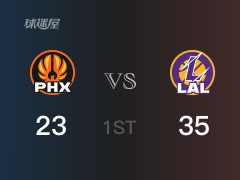 首節(jié)戰(zhàn)罷，湖人35-23領(lǐng)先太陽(yáng)