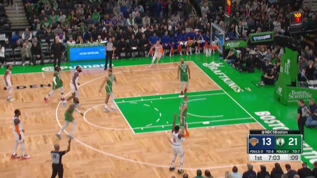 【2023年12月09日 尼克斯vs凱爾特人集錦】飛天遁地！米羅瞅準機會強勢沖搶 空中飛身補籃拿下兩分