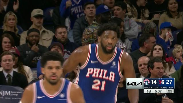 【2023年12月12日 奇才vs76人集锦】打你立足未稳!普尔持球推进观察局势 挡拆果断出手回敬三分