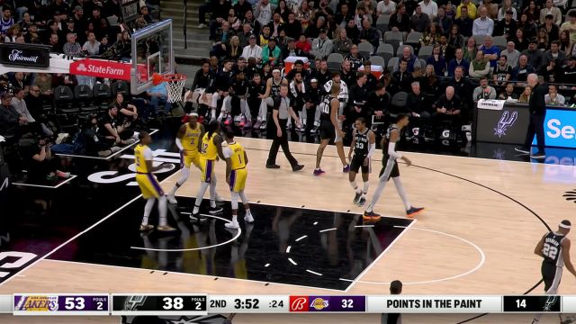 【2023年12月14日 湖人vs馬刺集錦】歡迎來到NBA！濃眉三分顏射+原地暴起文班亞馬