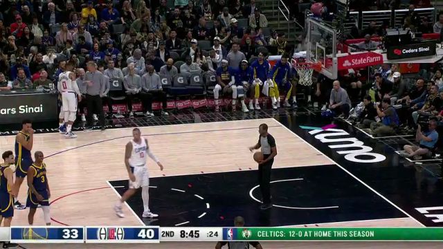 【2023年12月15日】NBA常規(guī)賽：勇士vs快船第2節(jié)中文解說錄像回放