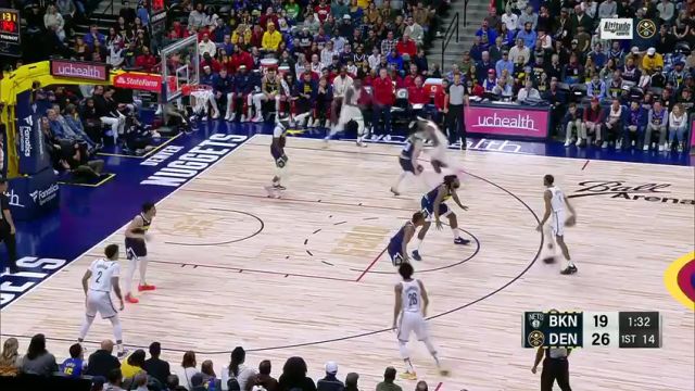 【2023年12月15日】NBA常規(guī)賽：籃網(wǎng)vs掘金第1節(jié)英文原聲錄像回放
