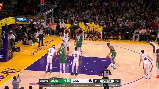 【2023年12月26日】NBA常規(guī)賽：凱爾特人vs湖人第1節(jié)中文解說錄像回放