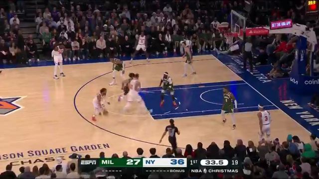 【2023年12月26日】NBA常規(guī)賽:雄鹿vs尼克斯第1節(jié)英文原聲錄像回放