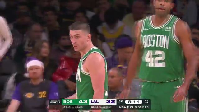 【2023年12月26日】NBA常規(guī)賽：凱爾特人vs湖人第2節(jié)英文原聲錄像回放