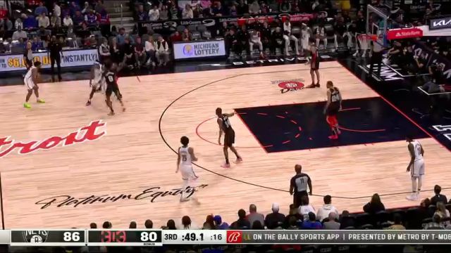 【2023年12月27日】NBA常规赛：篮网vs活塞第3节中文解说录像回放