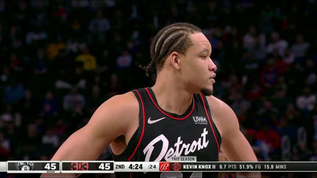 【2023年12月27日】NBA常规赛：篮网vs活塞第2节英文原声录像回放