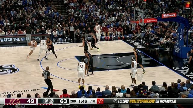 【2023年12月28日 騎士vs獨行俠集錦】籃球場上打排球！尼昂突破欲上籃取分 萊夫利一飛沖天送上火鍋大禮