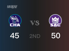 NBA常規(guī)賽 ：半場數(shù)據(jù)， 國王以50-45領先黃蜂，小薩博尼斯13分9籃板
