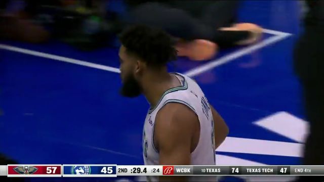 【2024年01月04日】NBA常規(guī)賽:鵜鶘vs森林狼第2節(jié)中文解說錄像回放