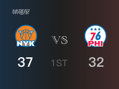 首節(jié)戰(zhàn)罷，尼克斯37-32領先76人
