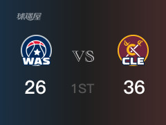NBA常規(guī)賽：騎士以36-26領先奇才，結束首節(jié)