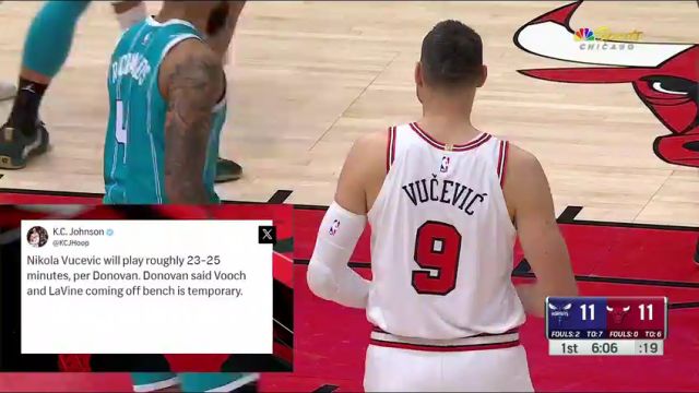 【2024年01月06日】NBA常規(guī)賽：黃蜂vs公牛第1節(jié)中文解說錄像回放