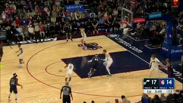 【2024年01月07日】NBA常規(guī)賽：爵士vs76人第1節(jié)英文原聲錄像回放
