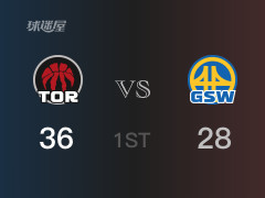 NBA常規(guī)賽 ：首節(jié)數(shù)據(jù)，猛龍以36-31領(lǐng)先勇士，西亞卡姆12分2籃板