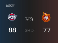 CBA常规赛：三节战罢，广州以88- 77领先山西，坎普27分5篮板