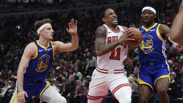 【2024年01月13日 勇士vs公牛集锦】勇士vs公牛五佳球 库明加三分穿心德罗赞风骚2+1