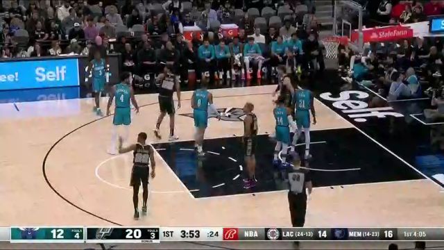 【2024年01月13日】NBA常規(guī)賽：黃蜂vs馬刺第1節(jié)中文解說(shuō)錄像回放
