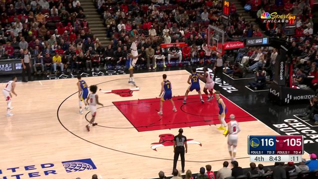 【2024年01月13日 勇士vs公牛集锦】球队老大的实力这就体现出来了 科比-怀特突破分球德罗赞三分穿针