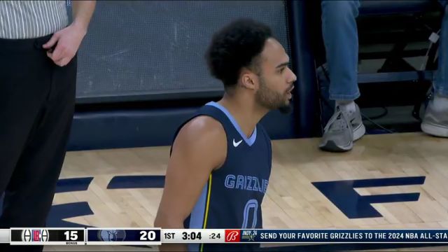 【2024年01月13日】NBA常規(guī)賽：快船vs灰熊第1節(jié)英文原聲錄像回放