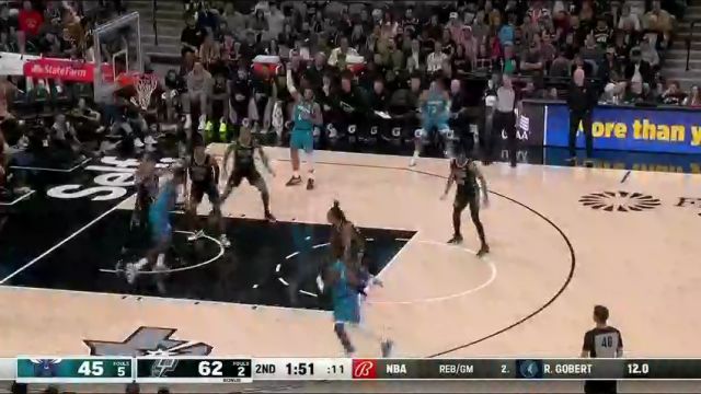 【2024年01月13日】NBA常規(guī)賽：黃蜂vs馬刺第2節(jié)中文解說(shuō)錄像回放