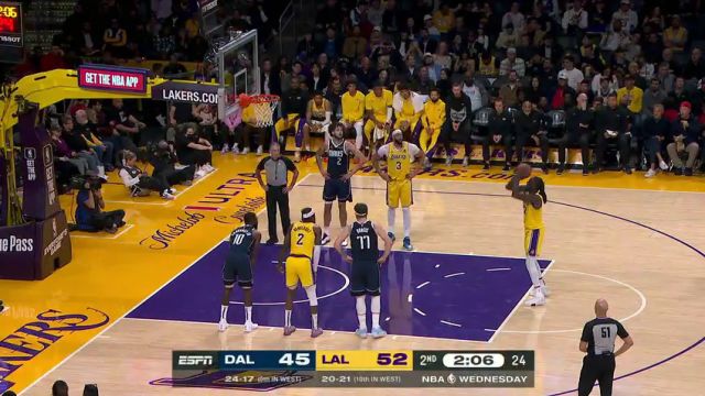 【2024年01月18日】NBA常規(guī)賽：獨行俠vs湖人第2節(jié)中文解說錄像回放