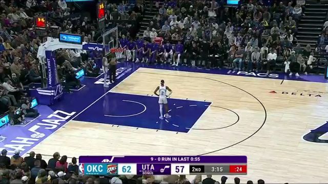 【2024年01月19日】NBA常規(guī)賽:雷霆vs爵士第2節(jié)中文解說錄像回放