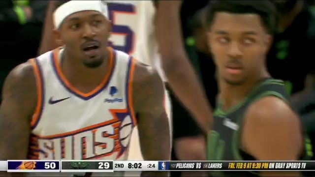 【2024年01月20日】NBA常規(guī)賽：太陽(yáng)vs鵜鶘第2節(jié)中文解說(shuō)錄像回放