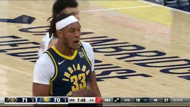 【2024年01月24日】NBA常規(guī)賽：掘金vs步行者第3節(jié)英文原聲錄像回放