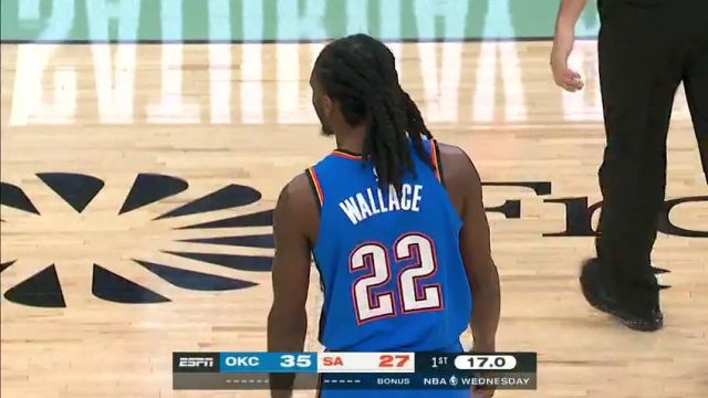【2024年01月25日】NBA常規(guī)賽：雷霆vs馬刺第1節(jié)中文解說錄像回放