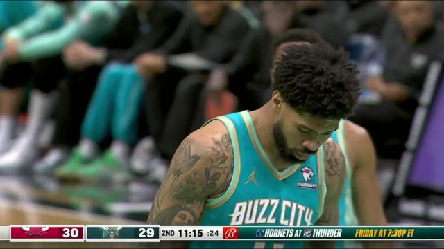 【2024年02月01日】NBA常規(guī)賽：公牛vs黃蜂第2節(jié)英文原聲錄像回放