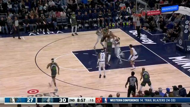 【2024年02月01日】NBA常規(guī)賽:獨(dú)行俠vs森林狼第2節(jié)英文原聲錄像回放