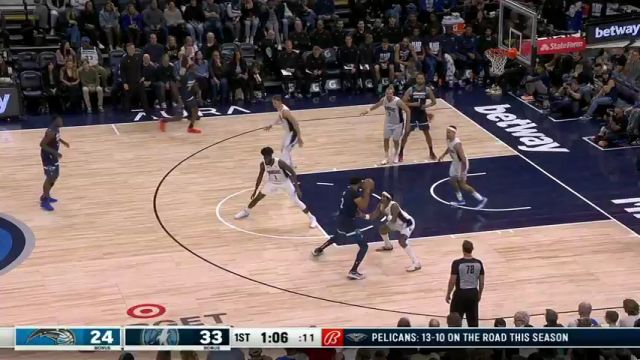 【2024年02月03日】NBA常規(guī)賽：魔術(shù)vs森林狼第1節(jié)中文解說錄像回放