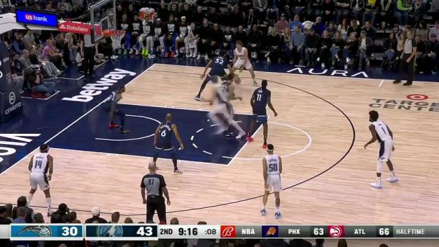 【2024年02月03日】NBA常規(guī)賽：魔術(shù)vs森林狼第2節(jié)英文原聲錄像回放