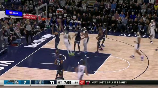【2024年02月03日】NBA常規(guī)賽：魔術(shù)vs森林狼第1節(jié)英文原聲錄像回放