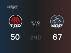 NBA常規(guī)賽 ：半場數(shù)據(jù)， 鵜鶘以67-50領先猛龍，英格拉姆21分5籃板4助攻