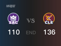 国王vs骑士比分:米切尔29分巴恩斯22分 国王110-136败给骑士