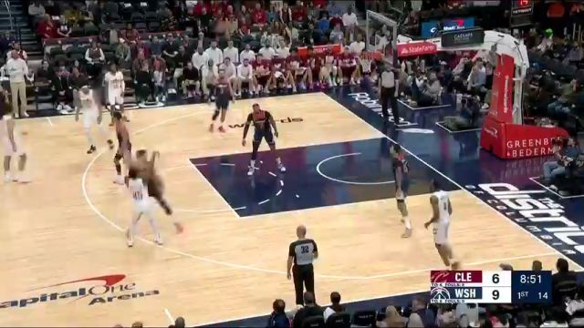 【2024年02月08日 騎士vs奇才集錦】一言不合就開飚 米切爾率先開炮庫茲馬連中2記予以回擊