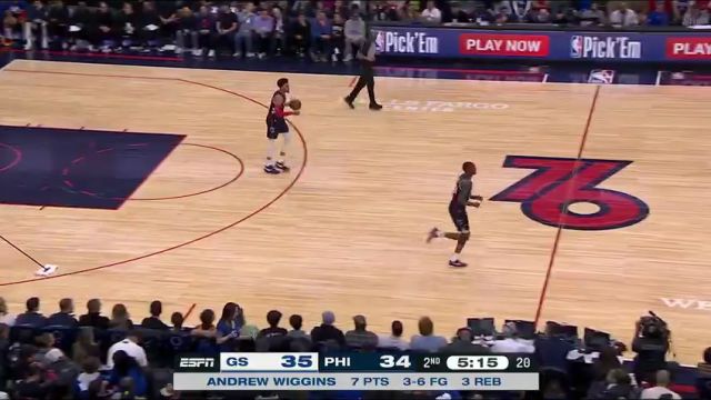 【2024年02月08日】NBA常規(guī)賽：勇士vs76人第2節(jié)英文原聲錄像回放