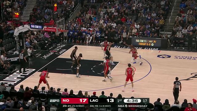 【2024年02月08日 鵜鶘vs快船集錦】配合天衣無縫！CJ人縫閃轉(zhuǎn)騰挪勾手妙傳助攻英格拉姆雙臂暴扣虐筐