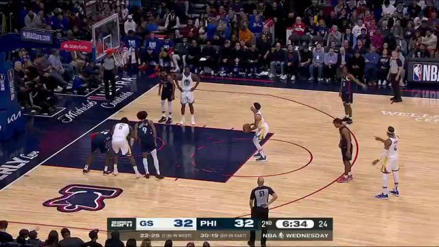 【2024年02月08日】NBA常規(guī)賽：勇士vs76人第2節(jié)中文解說錄像回放