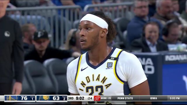 【2024年02月09日】NBA常規(guī)賽：勇士vs步行者第3節(jié)英文原聲錄像回放
