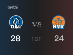 首節(jié)比分，獨(dú)行俠31-24領(lǐng)先尼克斯，Y-格林6分